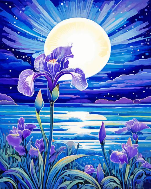 The Rising Moon paint by numbers