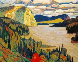 The Solemn Land Group of seven paint by number