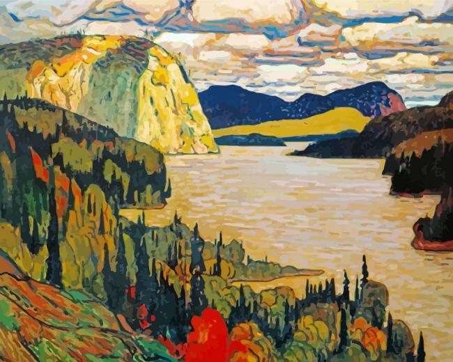 The Solemn Land Group of seven paint by number