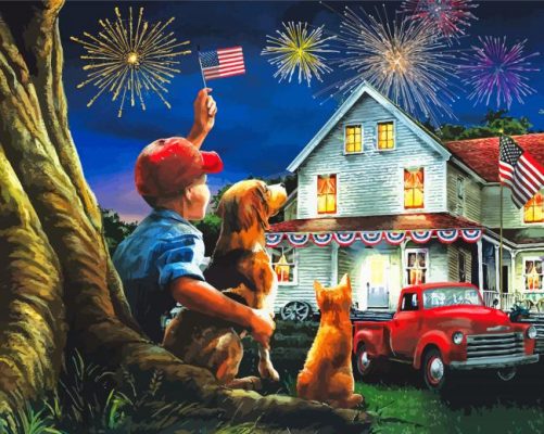 USA 4th Of July Paint By Number