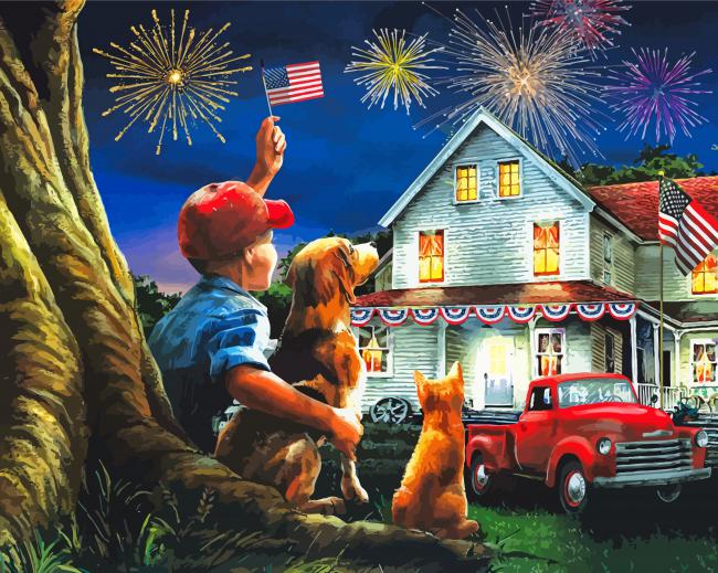 USA 4th Of July Paint By Number