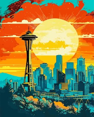 Seattle Washington Paint By Numbers