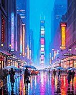 Winter Times Square paint by number
