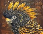 Black Cockatoo Bird Paint By Number