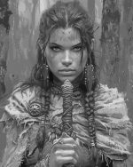 Warrior Lady Paint By Number