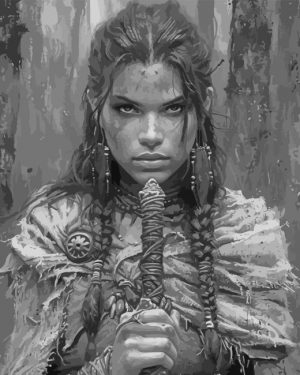 Warrior Lady Paint By Number