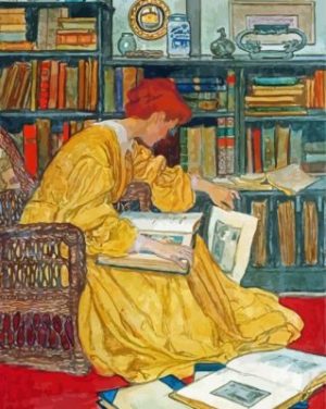 Woman In The Library Paint By Numbers