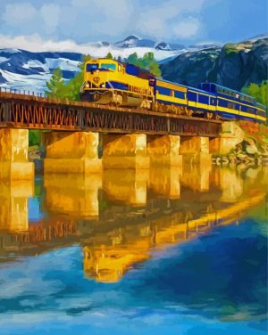 Alaska Railroad reflection Paint By Number