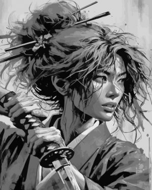 Asian Warrior Girl Paint By Numbers