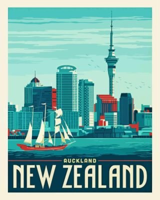 Auckland Poster Paint By Number