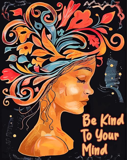 Be Kind To your Mind Art Paint By Numbers