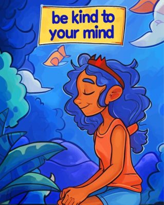 Be Kind To your Mind Girl Paint By Number
