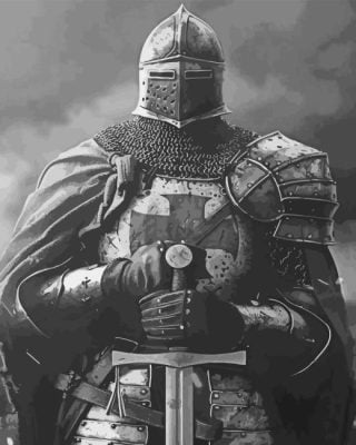 Black And White Templar Paint By Number