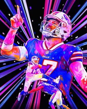 Buffalo Bills Josh Allen Art Paint By Number
