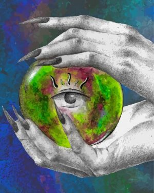 Cool Crystal Ball Illustration Paint By Number