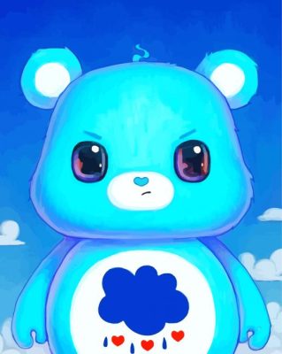 Cute Grumpy Care Bear Paint By Number