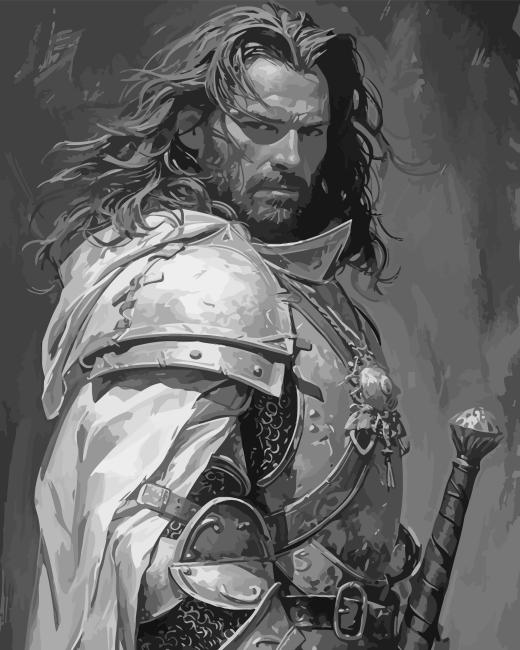 Cool Warrior Man Paint By Number