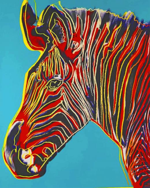 Grevys Zebra Andy Warhol Paint By Number