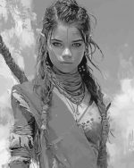 Indian Warrior Girl Paint By Number