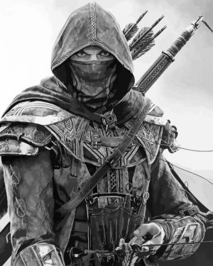 Masked Warrior Paint By Number