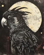 Monochrome Black Cockatoo Paint By Number