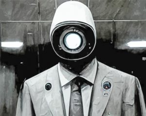 Monochrome Cameraman Paint By Number