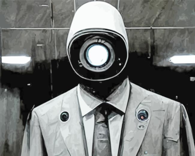 Monochrome Cameraman Paint By Number