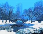Night Central Park Winter Art Paint By Number