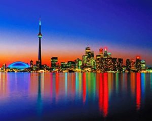 Toronto At Night paint By Numbers