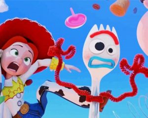 Toy Story Jessie And Forky Paint By Numbers