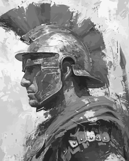Monochrome Warrior Art Paint By Number