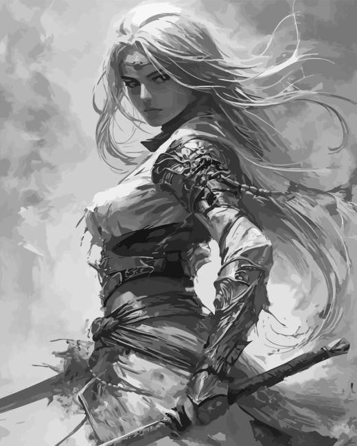 Warrior Lady Art Paint By Number