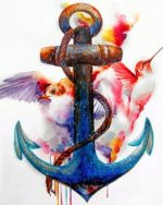 Watercolor Anchor Art Paint By Numbers