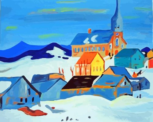 Winter Time Group Of Seven paint By Numbers
