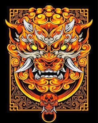 Aesthetic Foo Dog Paint By Number