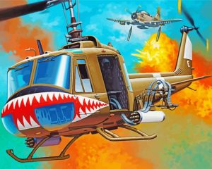 Cool Bell UH 1 Iroquois Paint By Number