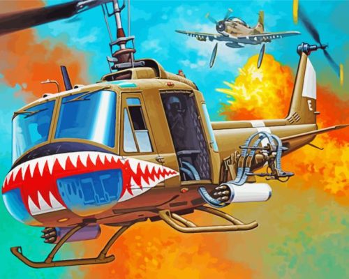 Cool Bell UH 1 Iroquois Paint By Number