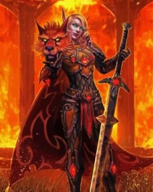 Blood Elf From World Of Warcraft Paint By Numbers