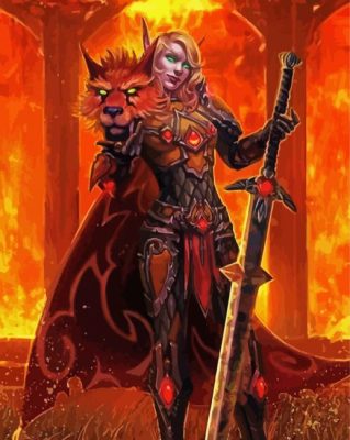 Blood Elf From World Of Warcraft Paint By Numbers