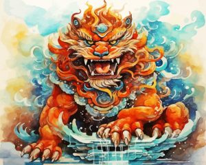 Foo Dog Art Paint By Numbers art