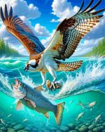 Osprey Carrying Fish Art Paint By Number