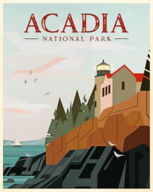Acadia National Park Poster Paint By Number