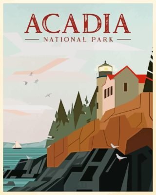 Acadia National Park Poster Paint By Number