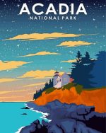 Acadia Park Poster Paint By Number