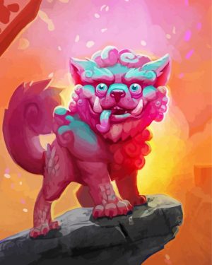 Aesthetic Foo Dog Art Paint By Number