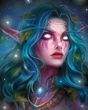 Female Night Elf World Of Warcraft Paint By Numbers