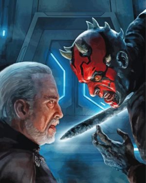 Count Dooku And Darth Maul Paint by Number