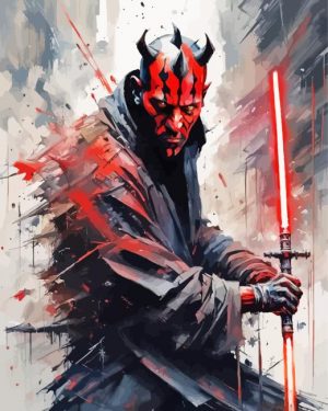 Abstract Darth Maul Paint by Number