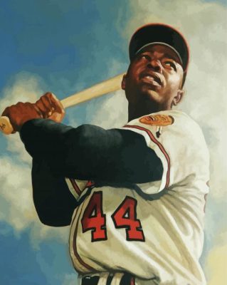 Cool Hank Aaron Paint by Number