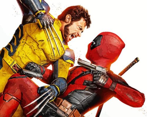 Deadpool And Wolverine Paint by Number